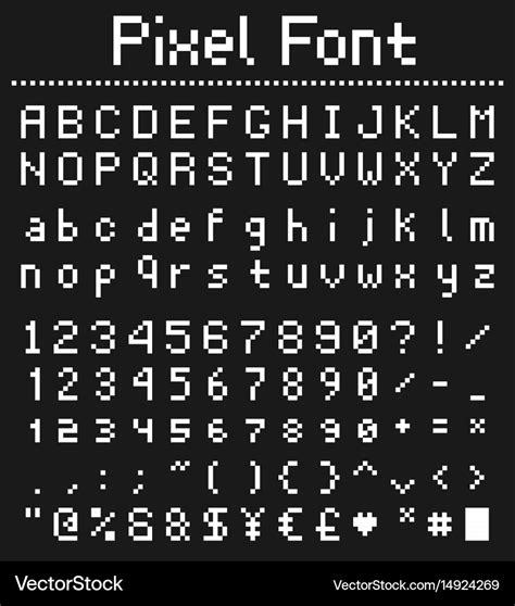 Pixel Game Font Retro Styled Royalty Free Vector Image