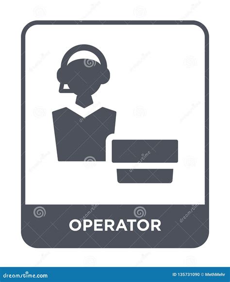 Operator Icon In Trendy Design Style Operator Icon Isolated On White