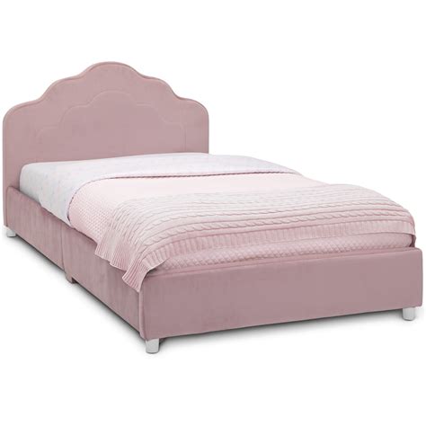 Delta Children Comfort Wood Upholstered Bed Twin Rose Pink Walmart