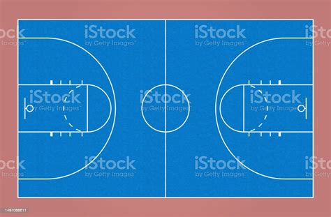 Basketball Court Graphic Design Perfect For Education Or Examples Stock