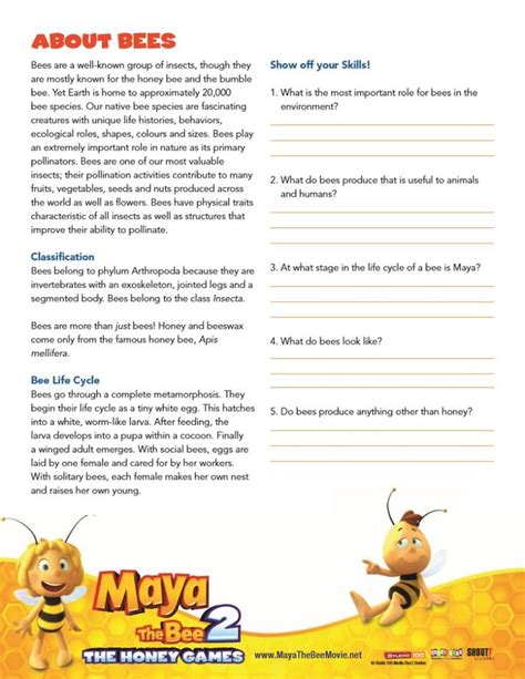 Bee Facts Worksheet Free Printable Bee Facts Worksheets Free Bee