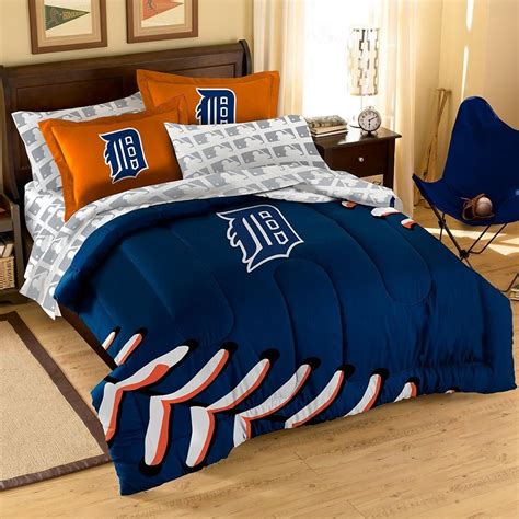 Detroit Tigers Mlb Bed In A Bag Contrast Series Full Full Comforter