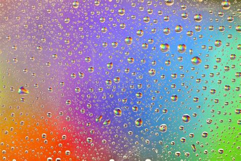 Rainbow Drops Water Rain Background Stock Image Image 33264871