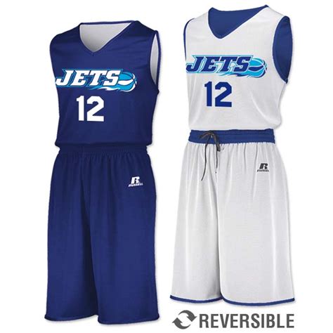 Russell Undivided Reversible Basketball Uniform Solid Single Ply Tsp