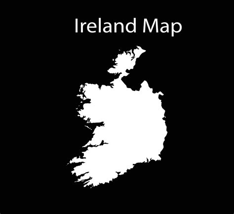 Ireland Map Vector Illustration In Black Background 11661463 Vector Art