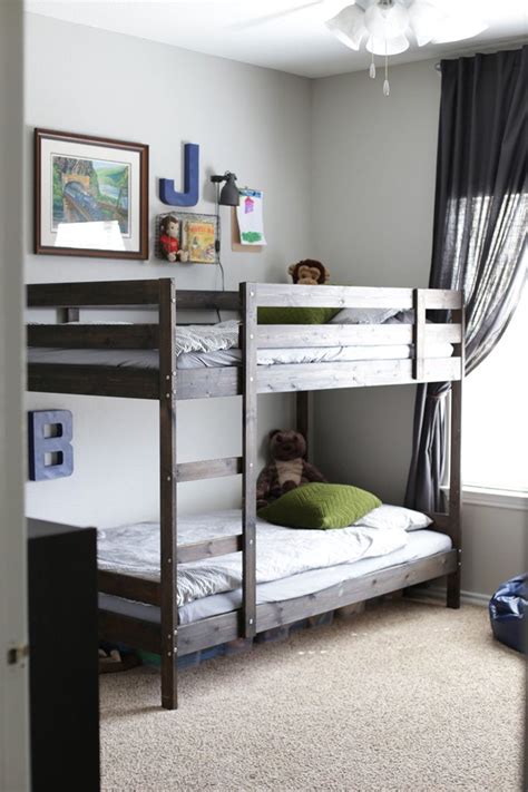 Comfort And Simplicity In A Room For Four Brothers Bunk Beds For Boys