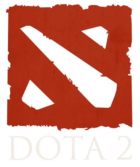 The Logo For Dota 2 Is Red And White With Two Arrows Pointing In Opposite Directions