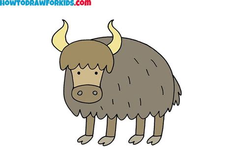 How To Draw A Yak Easy Drawing Tutorial For Kids Drawing Tutorials