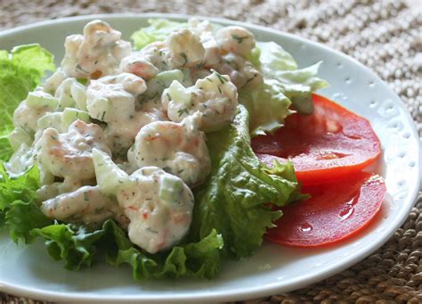 A Simple Shrimp Salad With Dill