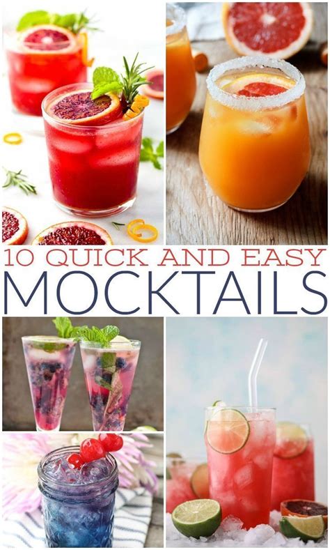 10 Quick And Easy Mocktails Alcohol Free Summer Mocktail Recipes Summer