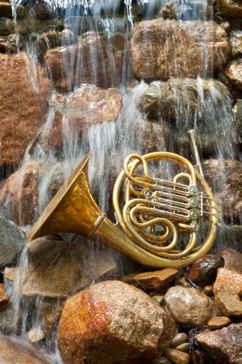 French Horn Instrument Stock Image Image Of Brass Fountain 10481243
