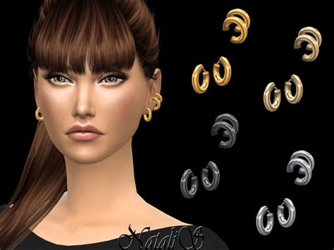 Natalisear Cuff With Hoop Earrings Ear Cuff Sims 4 Sims