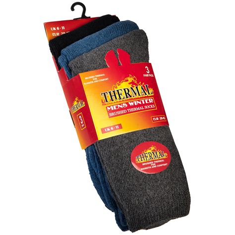 Mens Thermal Socks Winter Warm Brushed Thick Sock Work 3 6 Pairs Sizes Uk 6 11 Ebay