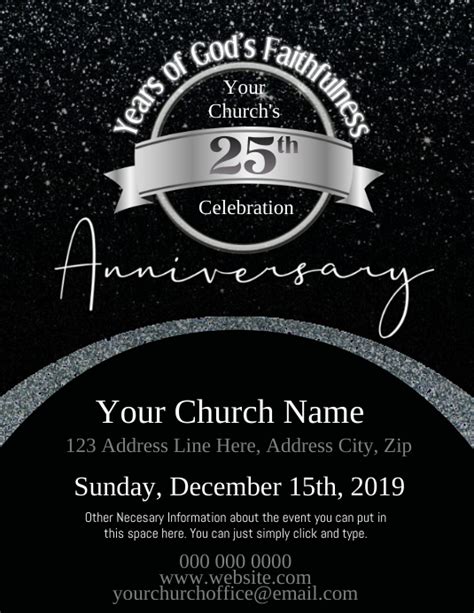 Church Anniversary Flyer Template Postermywall