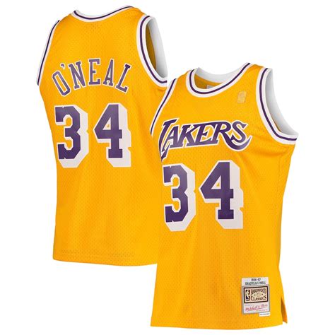 Shaquille O Neal Los Angeles Lakers Mitchell Ness Hardwood Classics