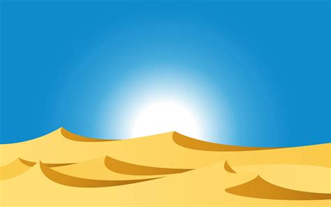 Desert Landscape With Bright Sun 1314027 Vector Art At Vecteezy
