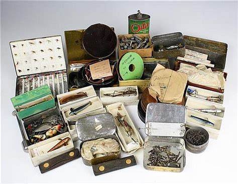 Lot A Quantity Of Vintage Fishing Tackle Comprising Various Fishing