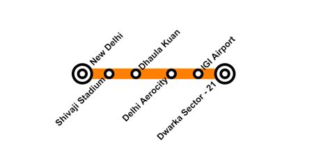 Delhi Metro Airport Express Line Map Delhi Metro Airport Route Map