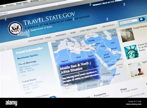 Us Bureau Of Consular Affairs Website Stock Photo Alamy