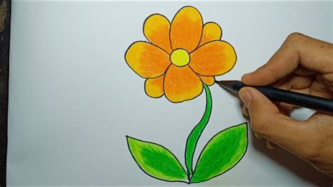 Cara Menggambar Bunga Yang Mudah Menggambar Bunga Yang Bagus Youtube