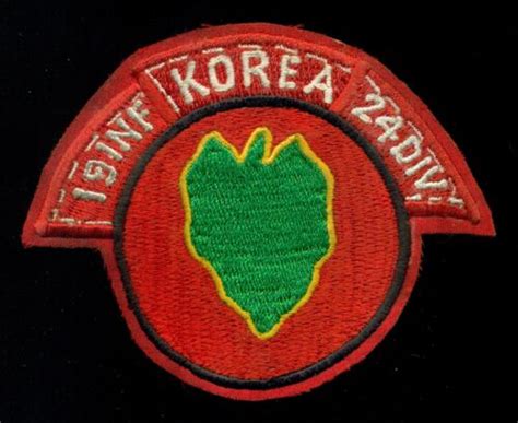 Us Army 19th Infantry Division 24th Division Korea Patch Ct1 Ebay