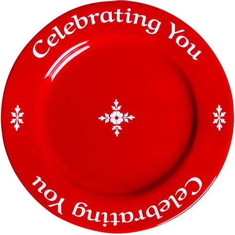 Celebrating You Red Plate Red Tabletop