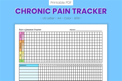 Chronic Pain Printable Tracker Health Wellness Illness Etsy UK