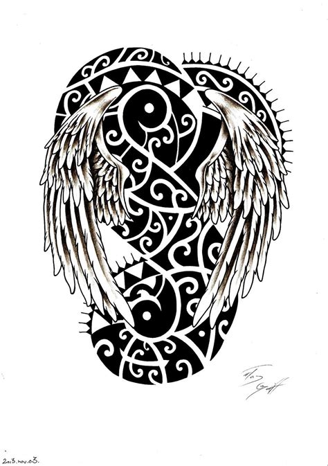 Strange Miscellany Tattoo Design Maori Angel Wing Tattoo Designs Maori Angel Wings Tattoo