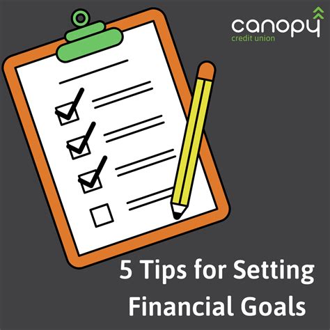 5 Tips For Setting Financial Goals Canopy Cu