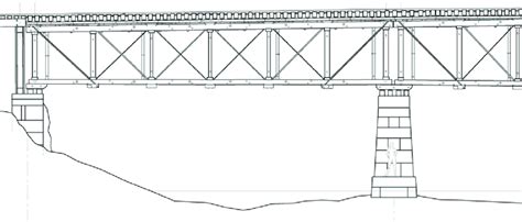 36 Partial Elevation Of The Sulphite Railroad Bridge Pratt Deck Truss