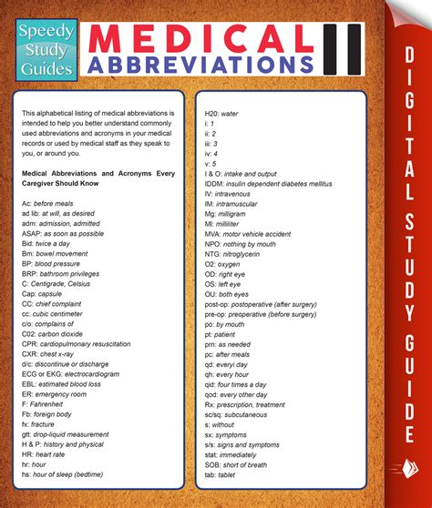 Read Medical Abbreviations Il Speedy Study Guides Online By Speedy