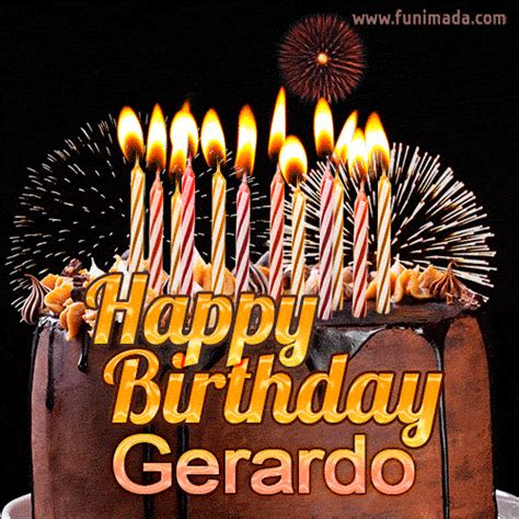 Chocolate Happy Birthday Cake For Gerardo 