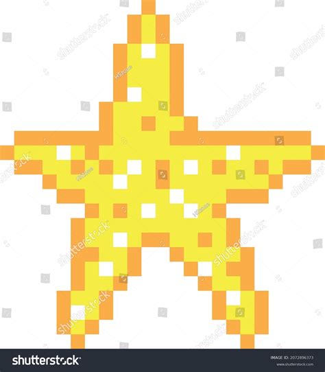 Star Pixel Art Vector Illustration Stock Vector Royalty Free