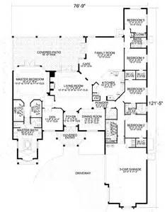 Mediterranean Style House Plan 5 Beds 35 Baths 4265 Sqft Plan 420