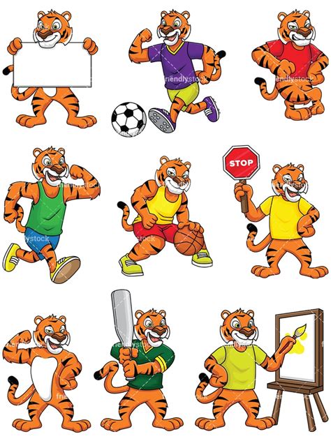 Tiger Mascot Vector Clipart