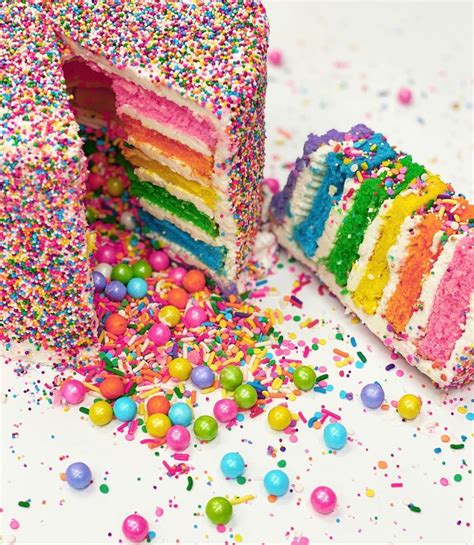 Ultimate Rainbow Sprinkle Burst Cake Kit In 2021 Sprinkles Birthday