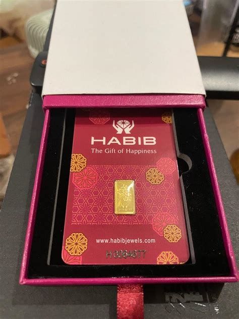 Gold Bar Habib Jewel 1g With Box Hobbies And Toys Collectibles