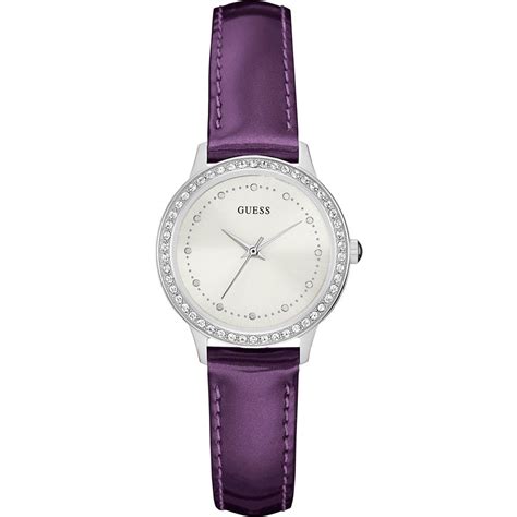 Guess Ladies Chelsea Purple Leather Strap Watch Watches From Francis