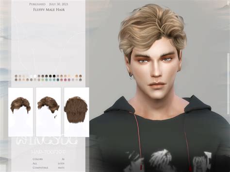 Wings To0729 Fluffy Male Hair By Wingssims At Tsr Lana Cc Finds