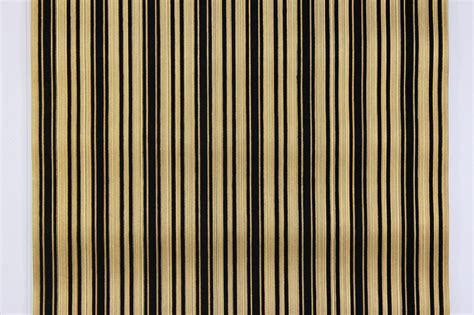 1970s Vintage Wallpaper Black And Gold Flocked Stripe Rosies Vintage