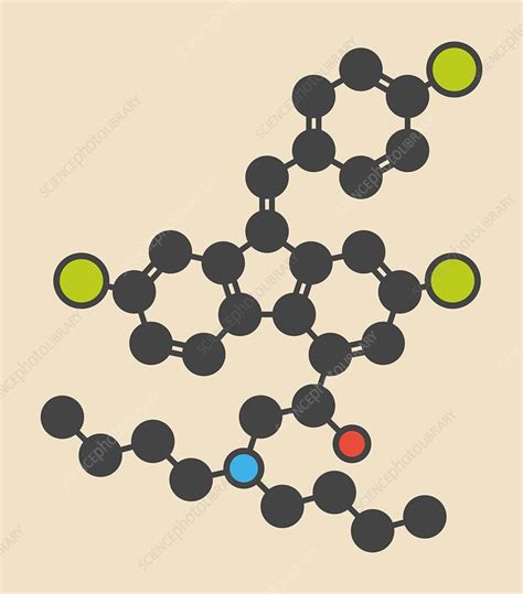 Lumefantrine Antimalarial Drug Molecule Stock Image F0130509