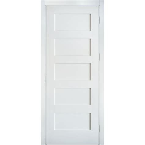 Krosswood Primed Mdf 5 Panel Shaker Door Prehung Interior Doors