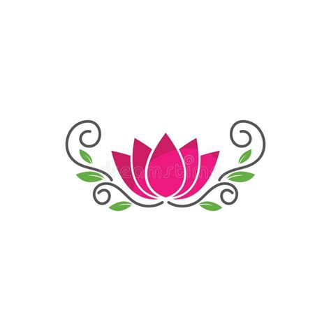 Plantilla Del Logotipo De Las Flores De Lotus Ilustración del Vector