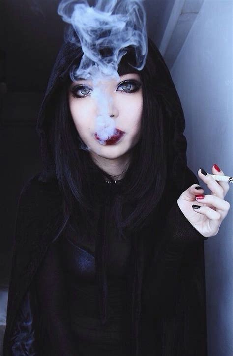 Gruesomecutesome Girl Smoking Goth Beauty Gothic Beauty