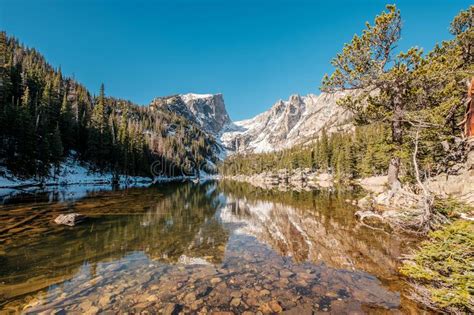 Dream Lake Rocky Mountains Colorado Usa Stock Photo Image Of