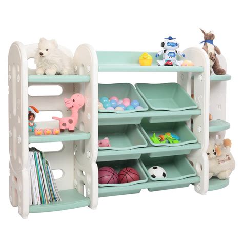 Joymor Kids Toy Storage Shelves With Organizerbookshelfcorner Rack6