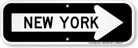 New York City Direction Sign Usa Traffic Direction Sign Sku K 9951 Ny