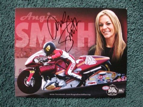Nhra Angie Smith Pro Stock Bike Motorcycle Signed Autographed Hero