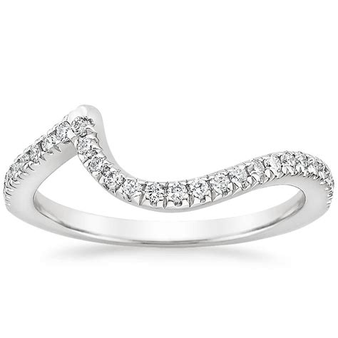 Venus Contoured Diamond Ring In Platinum