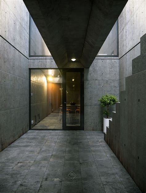 Tadao Ando Azuma House On Behance Architecture Modern Japanese